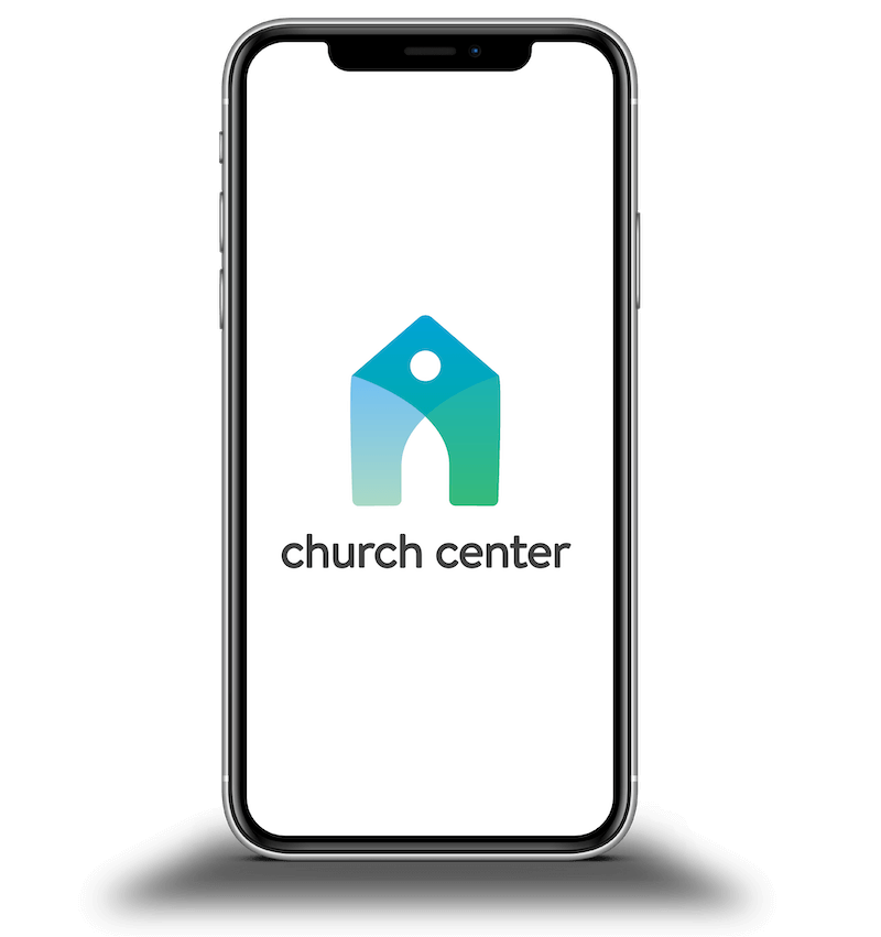 The Church Center app on a phone