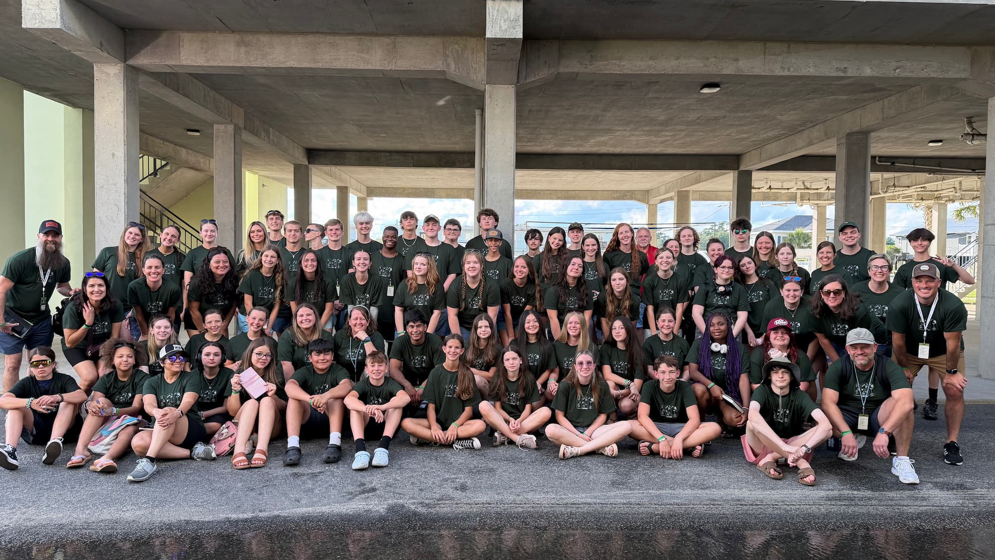 Eastgate youth students together at summer camp