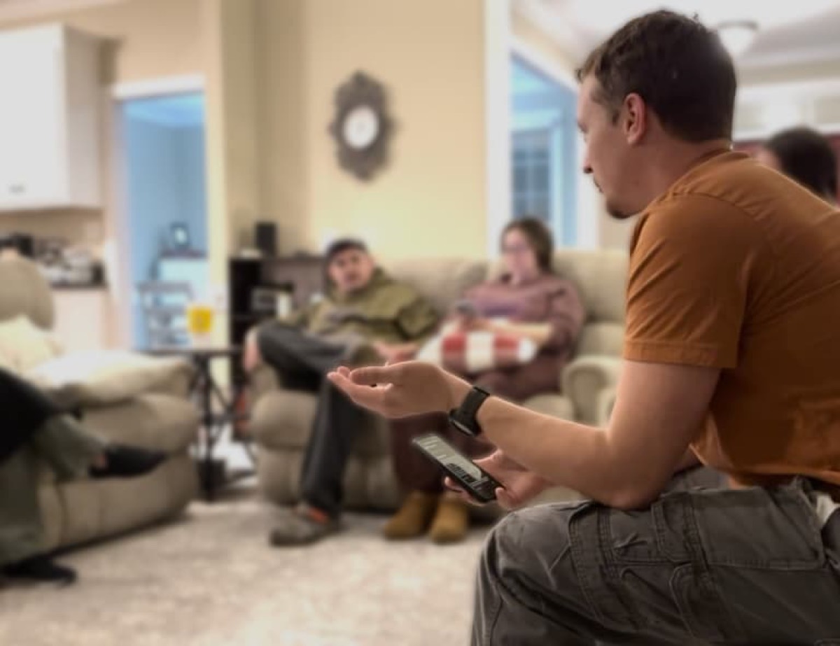 A community group meeting in a home