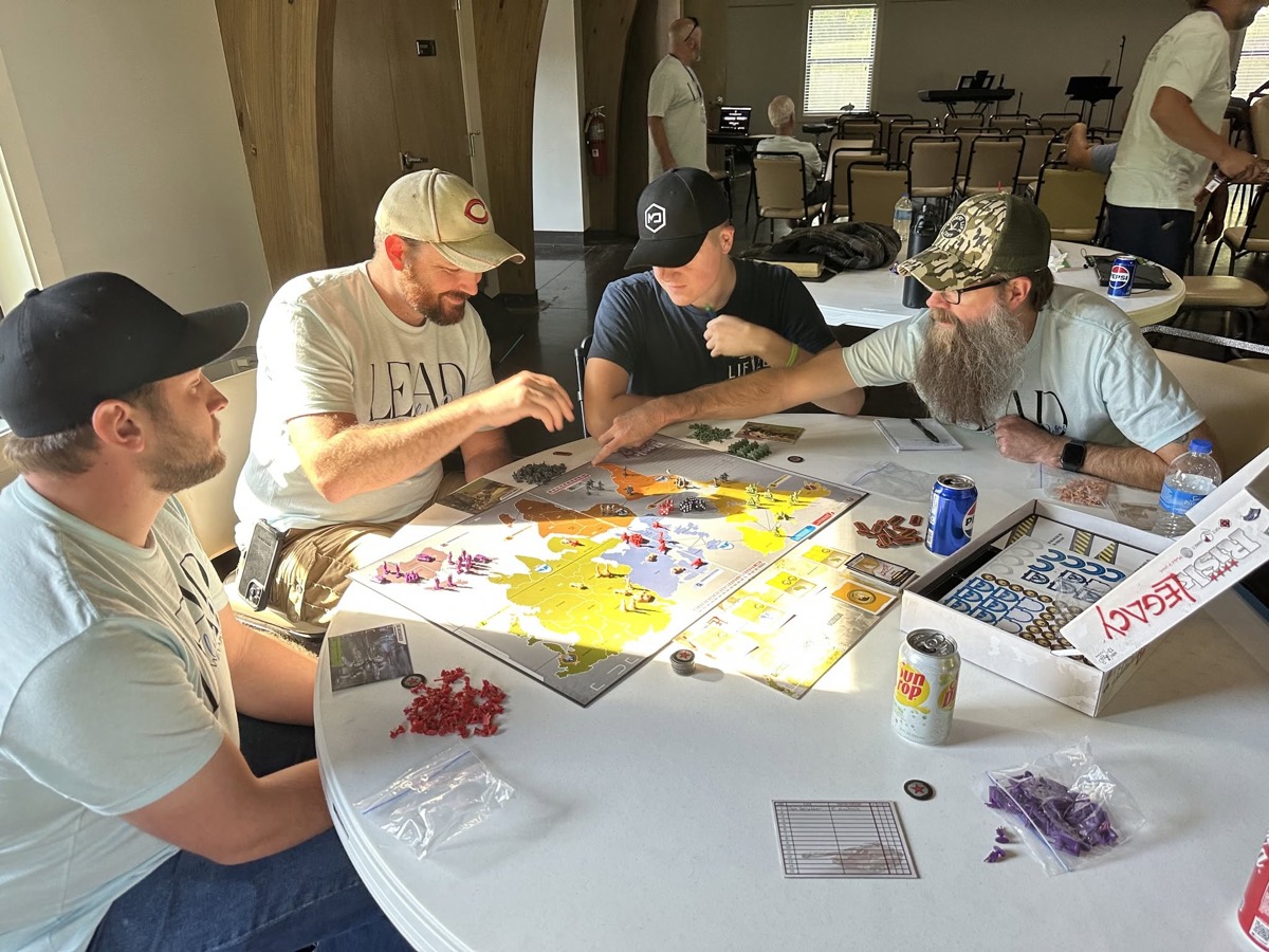 Eastgate men together at a retreat